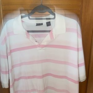 Jos.A.Bank white pink stripe dress shirt